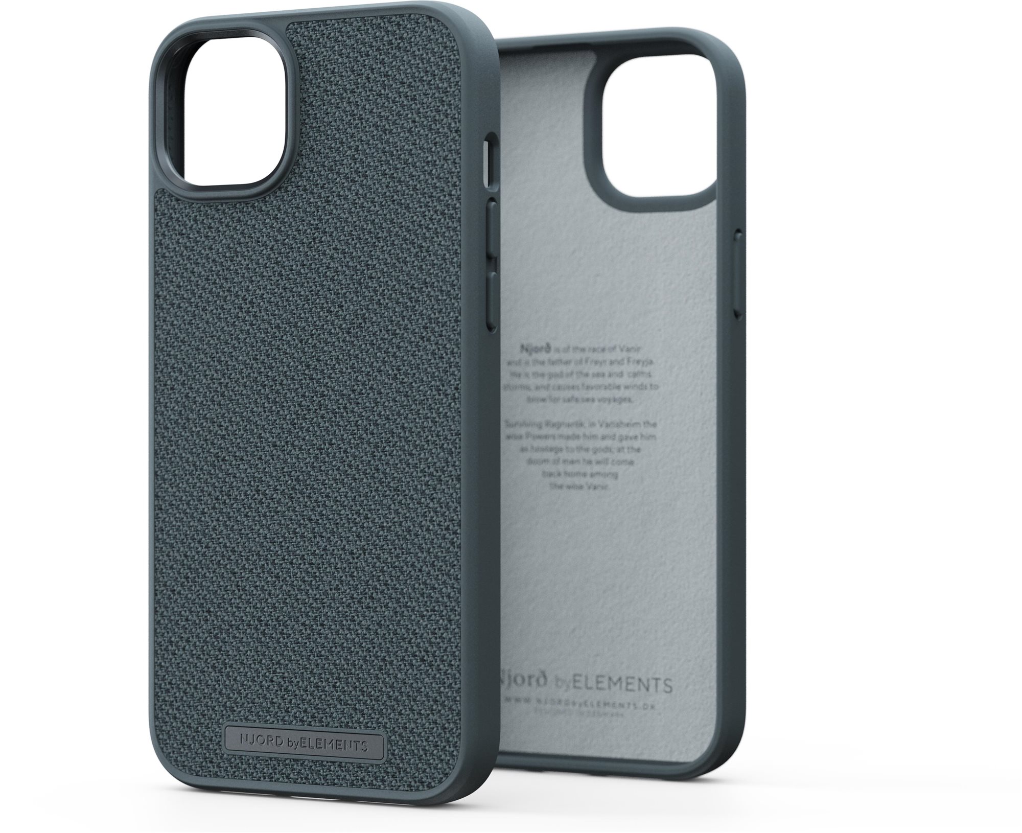 Njord iPhone 14 Max Woven Fabric Case Dark Grey