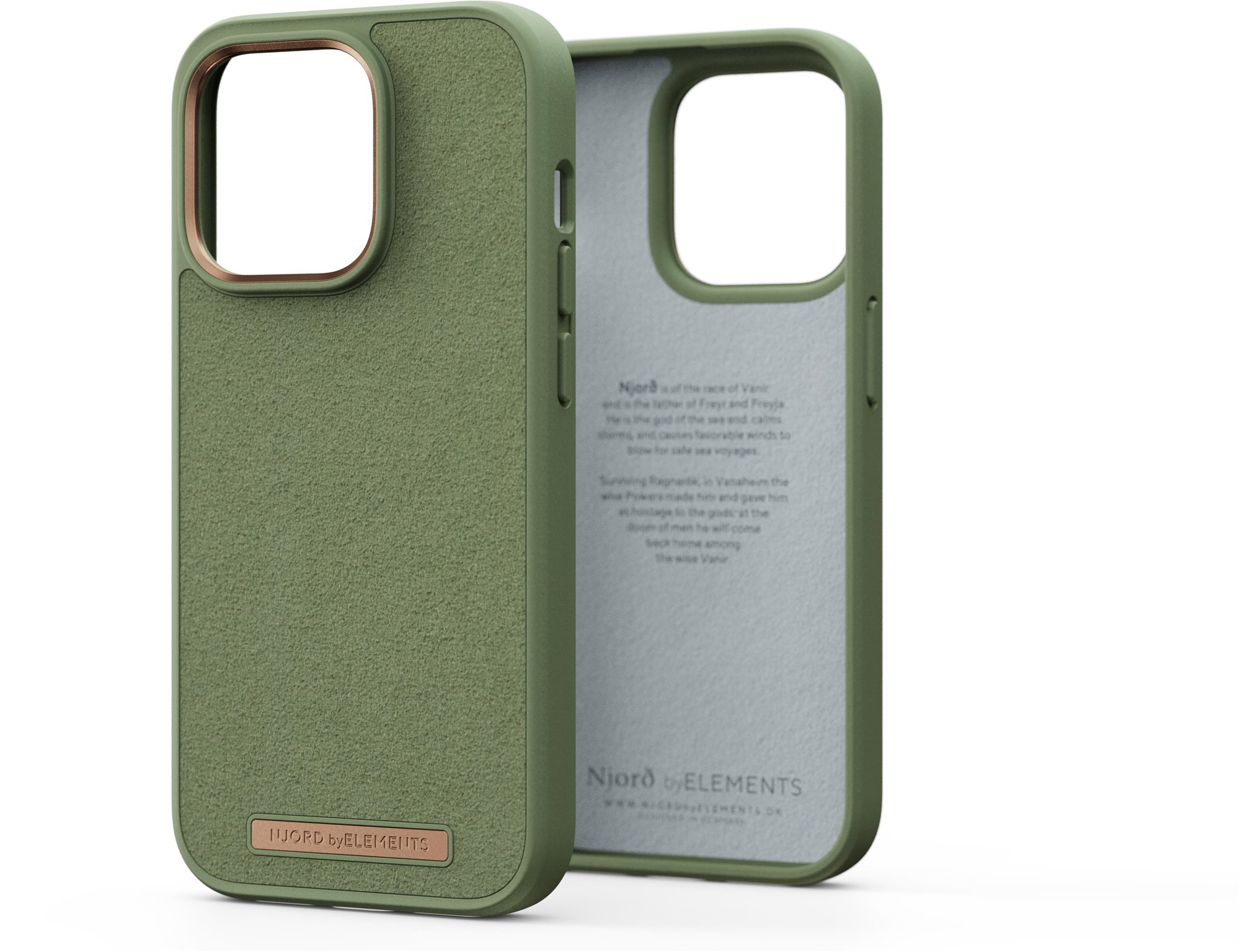 Njord iPhone 14 Pro Comfort+ Case Olive