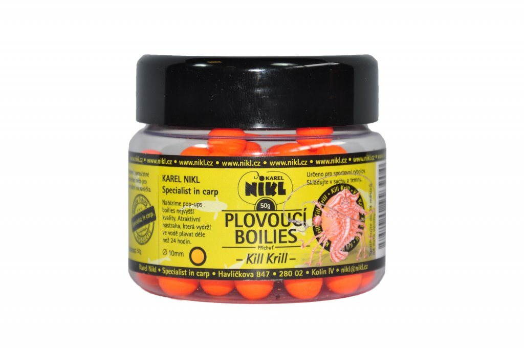 Pop-up bojli Nikl - Floating boilies Kill Krill narancssárga 50 g