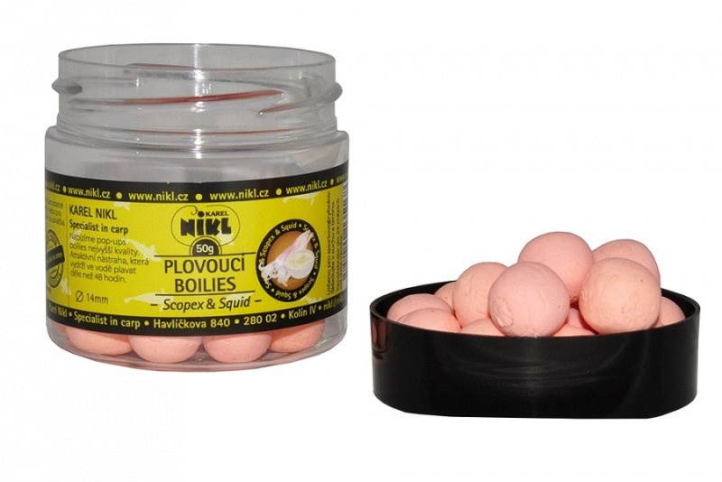 Nikl - Scopex & Squid úszó bojlik világos rózsaszín 50 g