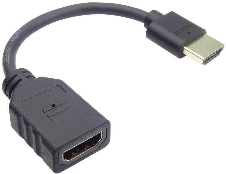 PremiumCord Flexi Átalakító HDMI Male - Female a kábel TV-hez történő rugalmas csatlakoztatásához
