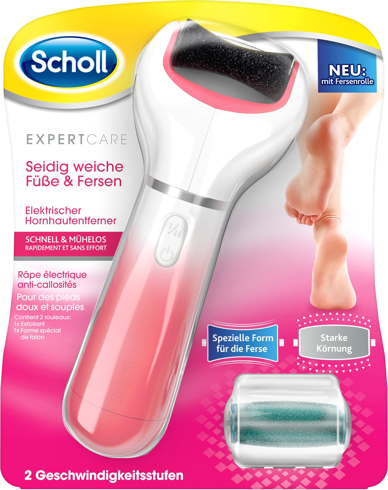 SCHOLL Velvet Smooth Eletronic Foot Care System Pink