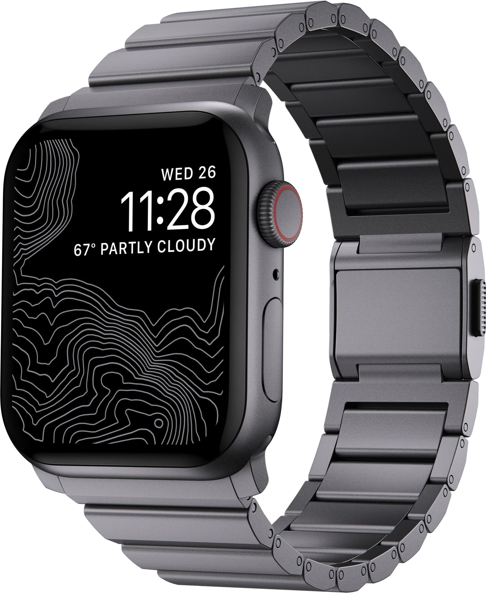 Nomad Aluminum Band Apple Watch 42/44/45/Ultra 49mm - Space Grey