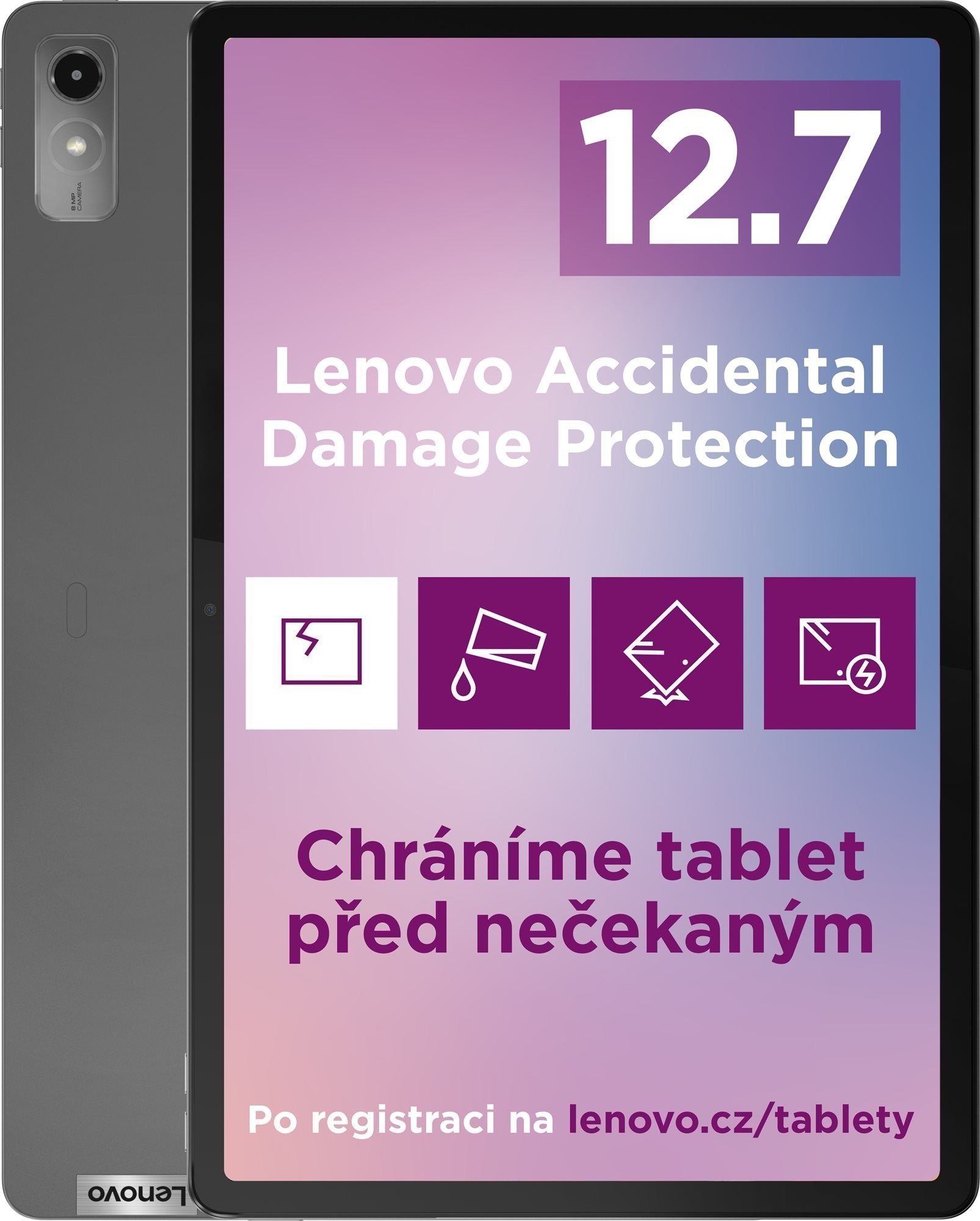 Lenovo Tab P12 8GB + 128GB Storm Grey + Lenovo aktív toll