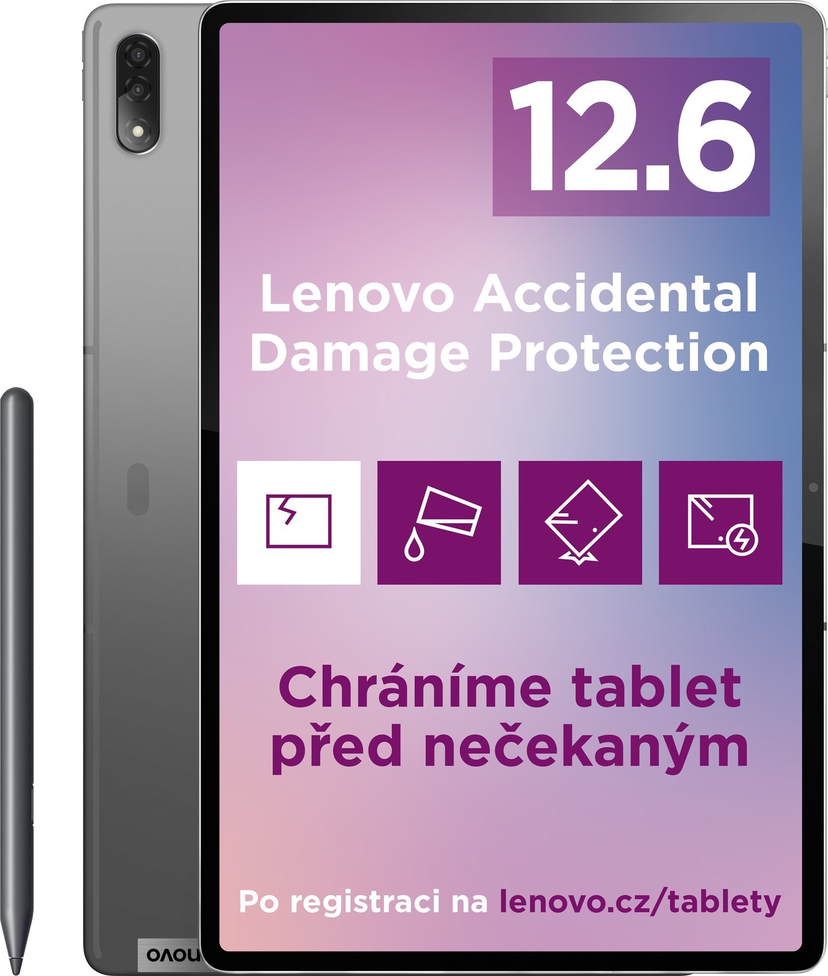 Lenovo Tab P12 Pro 8GB + 256GB Storm Grey + Lenovo aktív toll