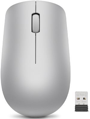 Lenovo 530 Wireless Mouse (Platinum Grey) akkumulátorral