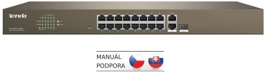 Tenda TEF1218P-16-250W PoE Websmart Rackmount Switch 230W + SFP