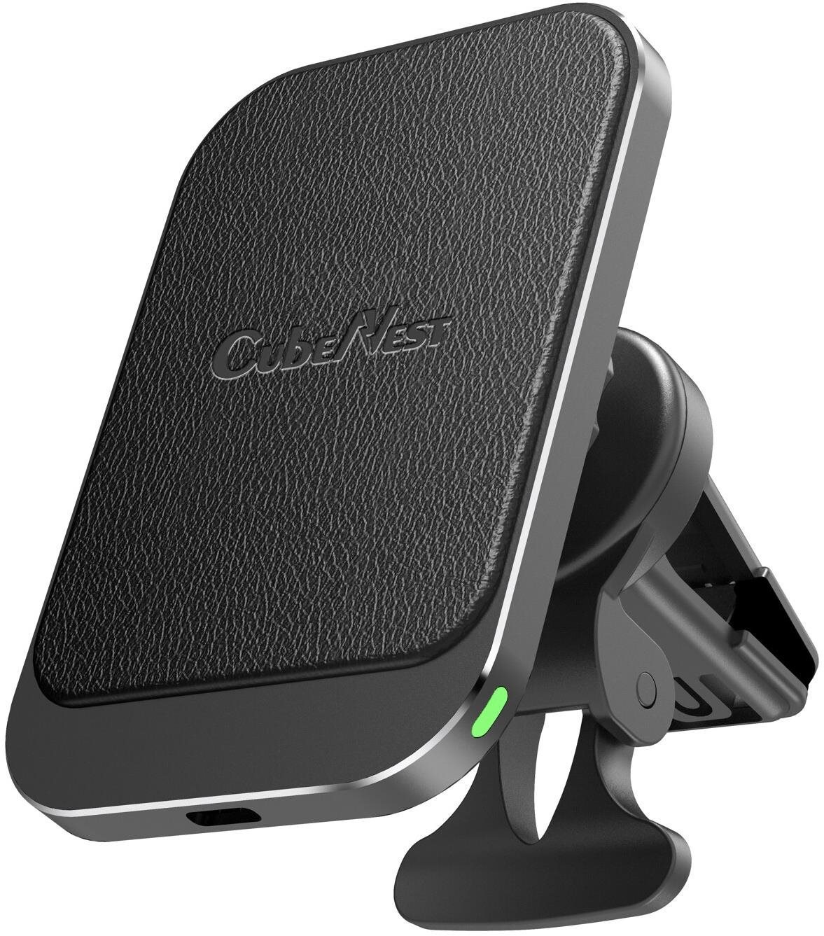 PowerCube CubeNest S1C1 Vezeték nélküli mágneses töltő és autós tartó MagSafe rögzítés támogatásával