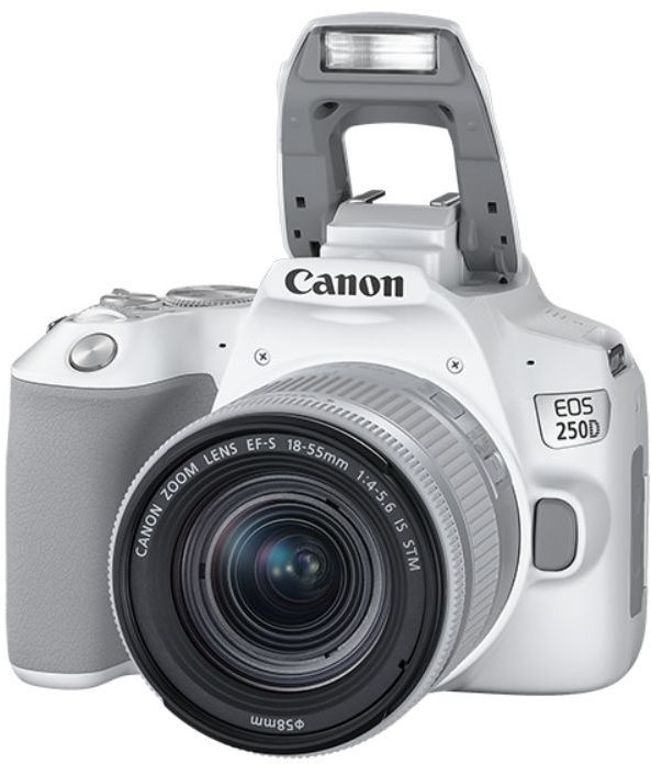 Canon EOS 250D, fehér + EF-S 18-55 mm f/4-5.6 IS STM