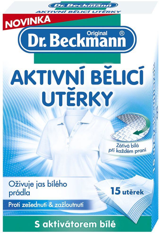 DR. BECKMANN Aktív fehérítő kendő mosáshoz 15 db