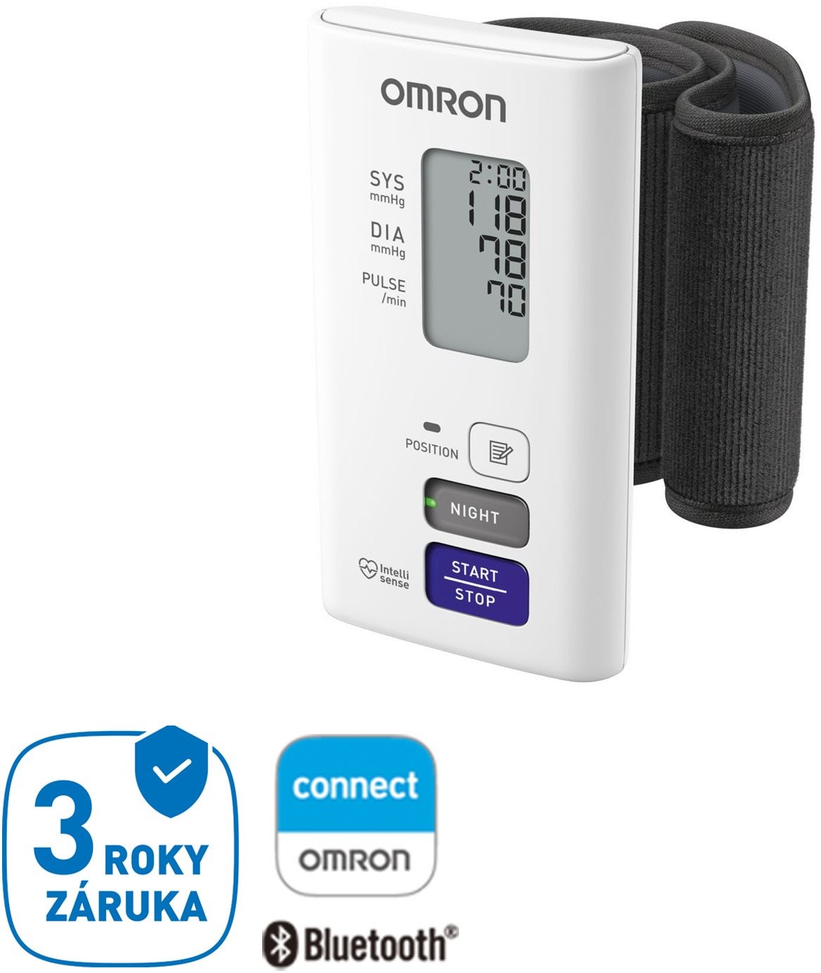 OMRON NightView Bluetooth adatátvitellel, 3 év garancia