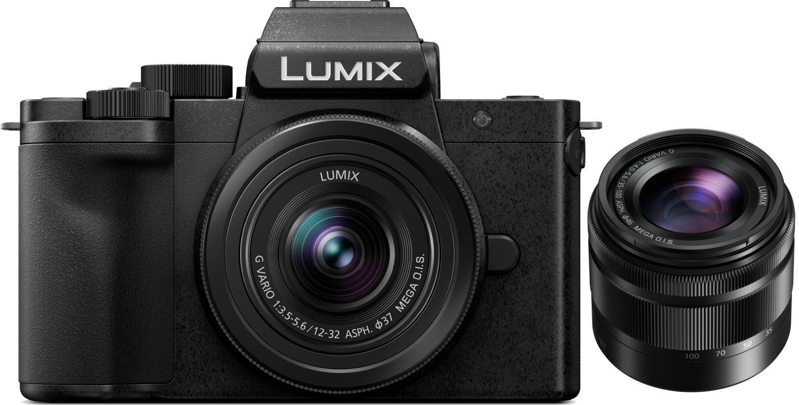 Panasonic LUMIX G100 + Lumix G Vario 12-32 mm f/3,5-5,6 ASPH. Mega O.I.S. + Lumix G Vario 3 objektív