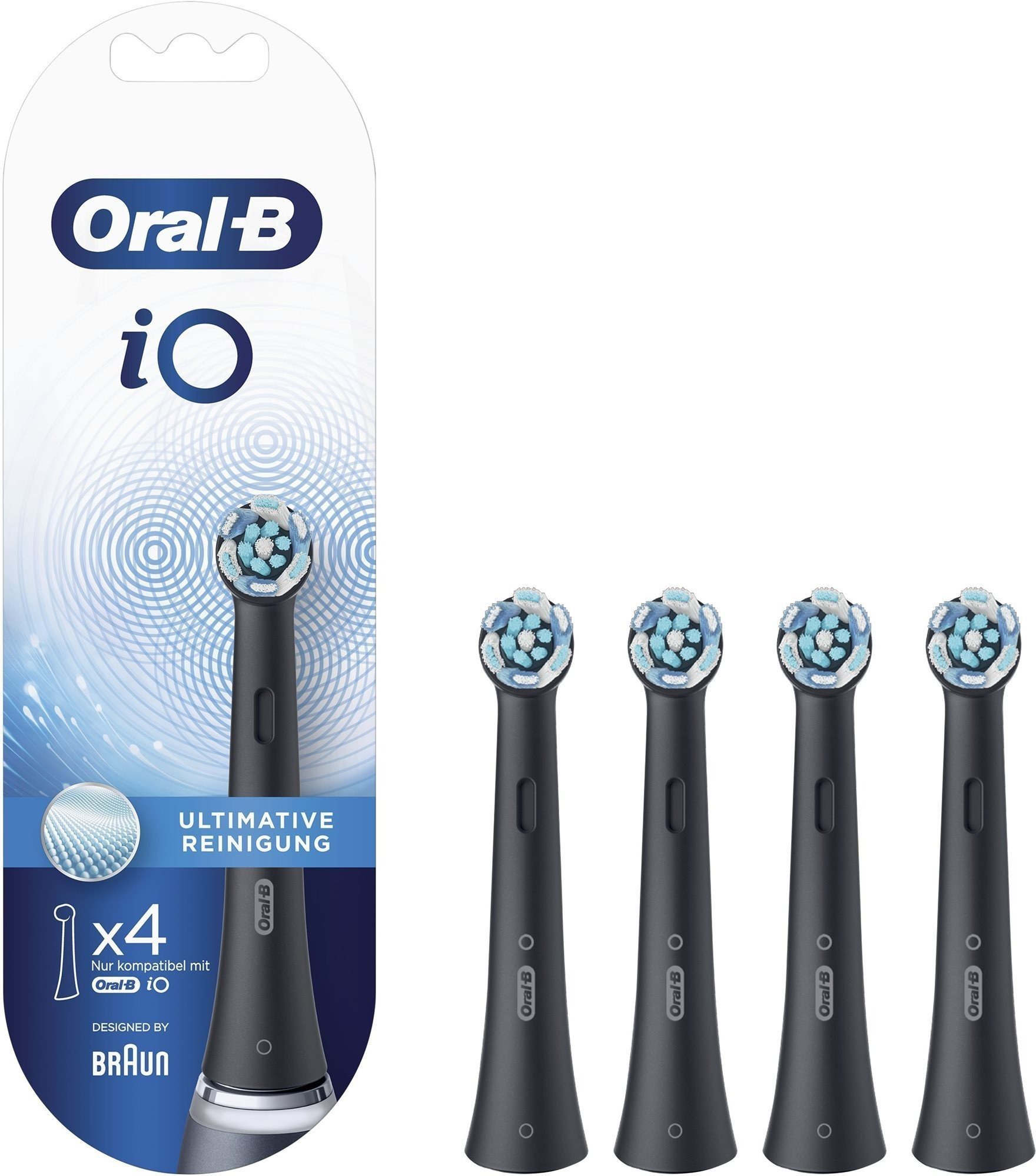 Elektromos fogkefe fej Oral-B iO Ultimate Clean Black, 4 db
