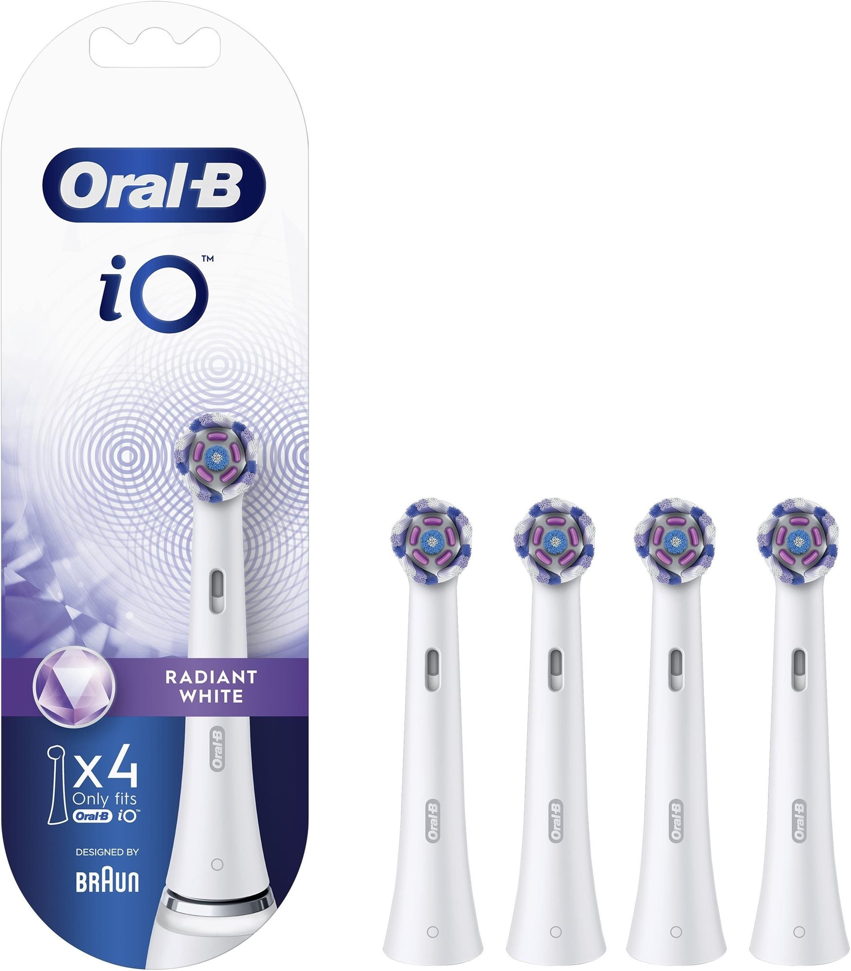 Oral-B iO Radiant White elektromos fogkefe pótfej, 4 db