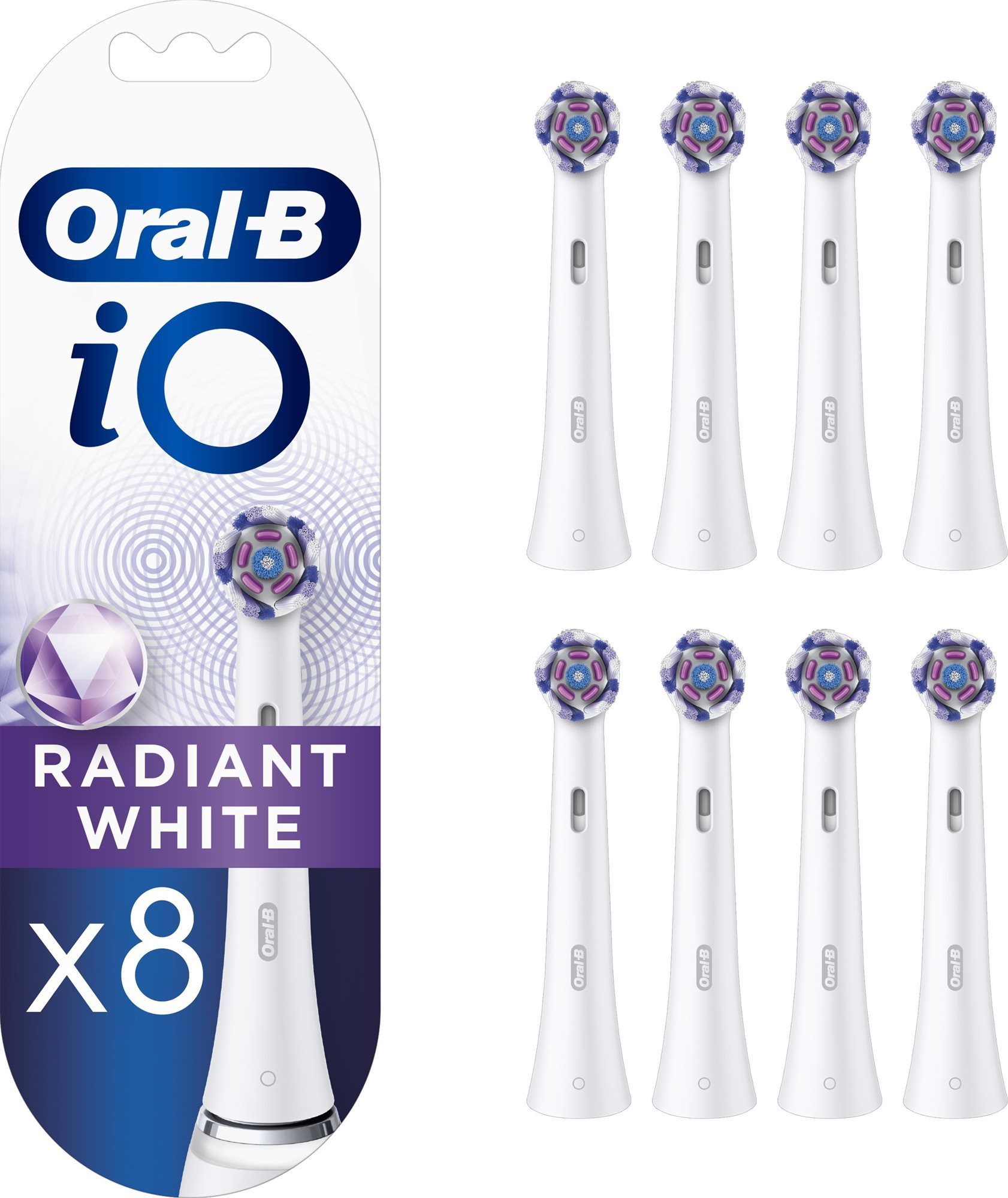 Oral-B iO Radiant White Kefefej, 4 db + Oral-B iO Radiant White Kefefej, 4 db