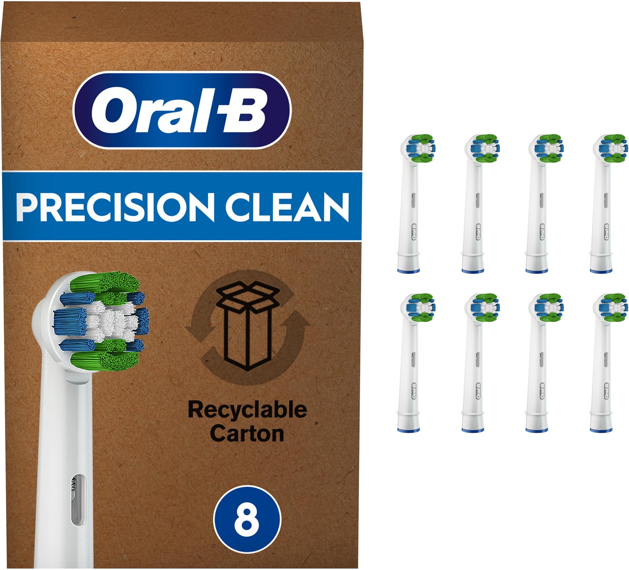 Elektromos fogkefe fej Oral-B Precision Clean elektromos fogkefe pótfej, 8 db