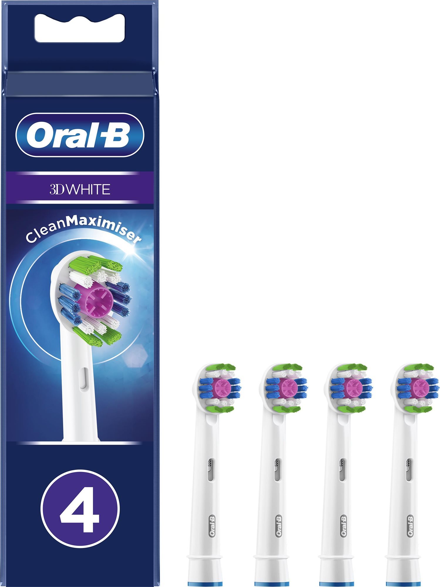 Oral B Csere fogkefefejek CleanMaximiser 3D White technológiával 4 ks