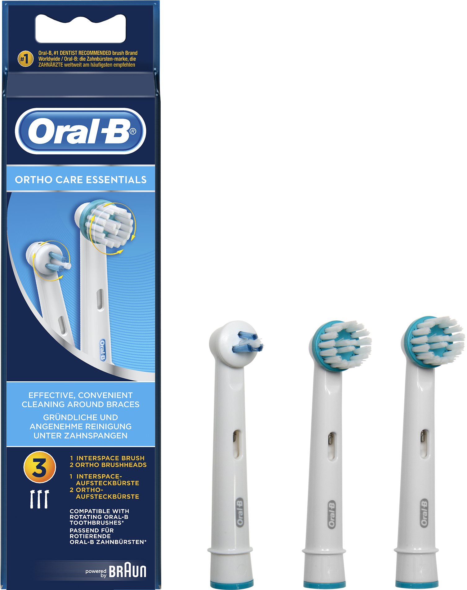 Oral-B Ortho Care pótfej fogszabályzóhoz, 3 db