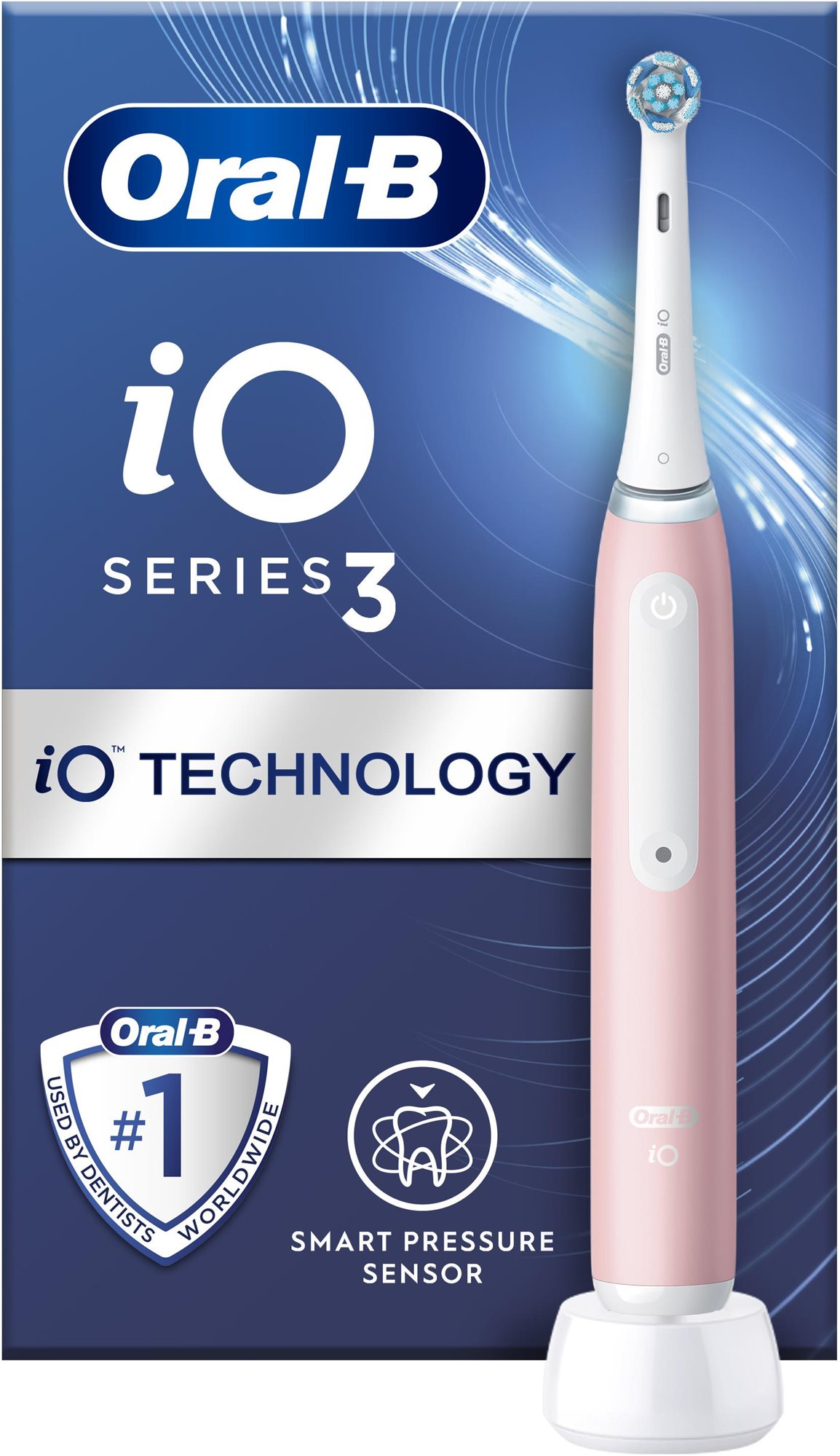 Oral-B iO 3 rózsaszín, Braun dizájn