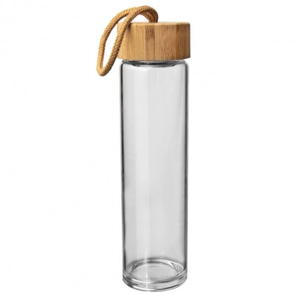 ORION Üveg palack/bambusz kupak + szűrő 0,5 l
