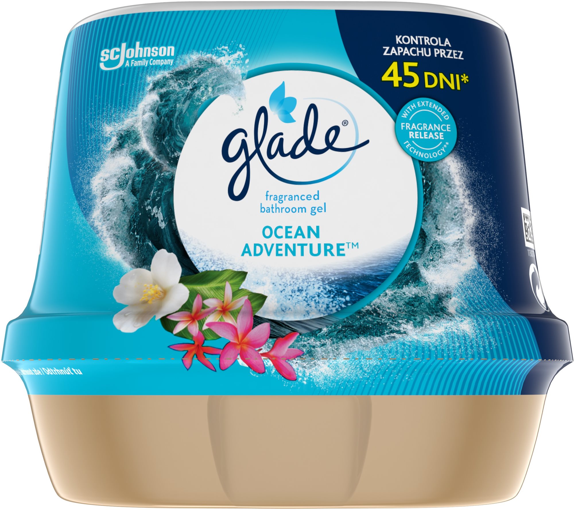 GLADE Fürdőszobai légfrissítő zselé - Ocean Adventure 180g