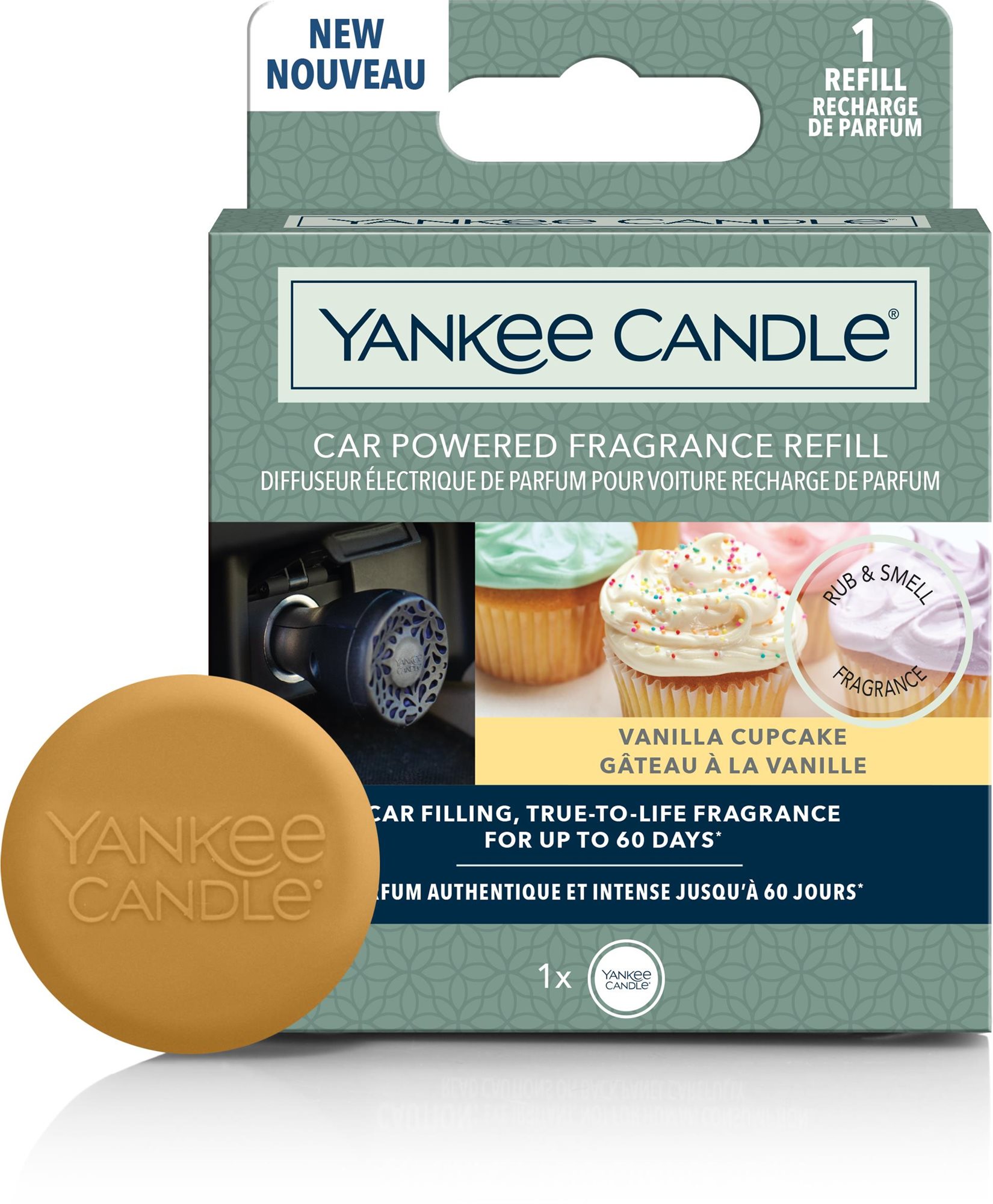 YANKEE CANDLE Vanilla Cupcake Car Powered Utántöltő 20 g
