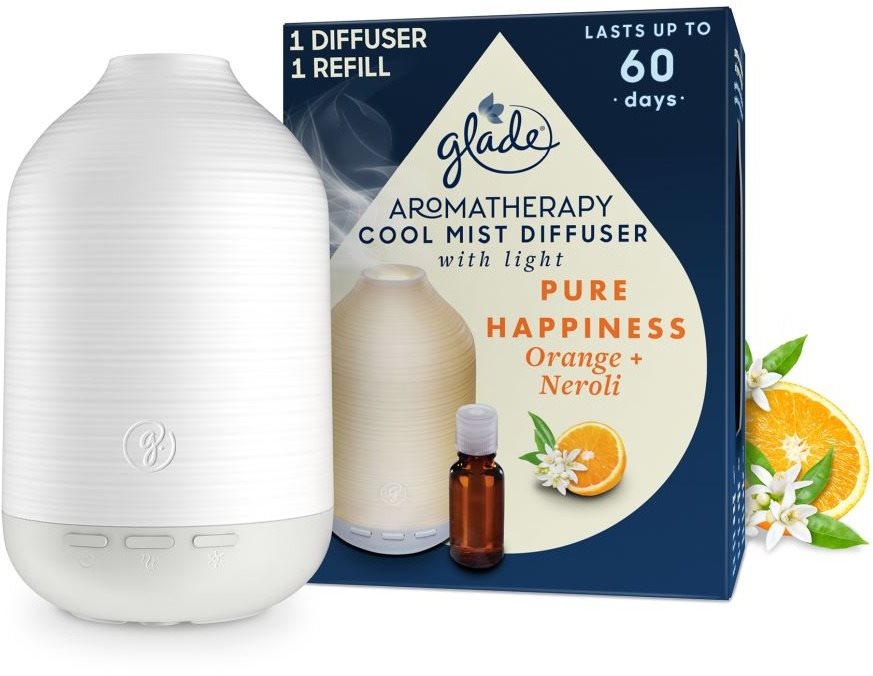 GLADE Aromatherapy Cool Mist Diffuser Pure Happiness 1+17,4 ml