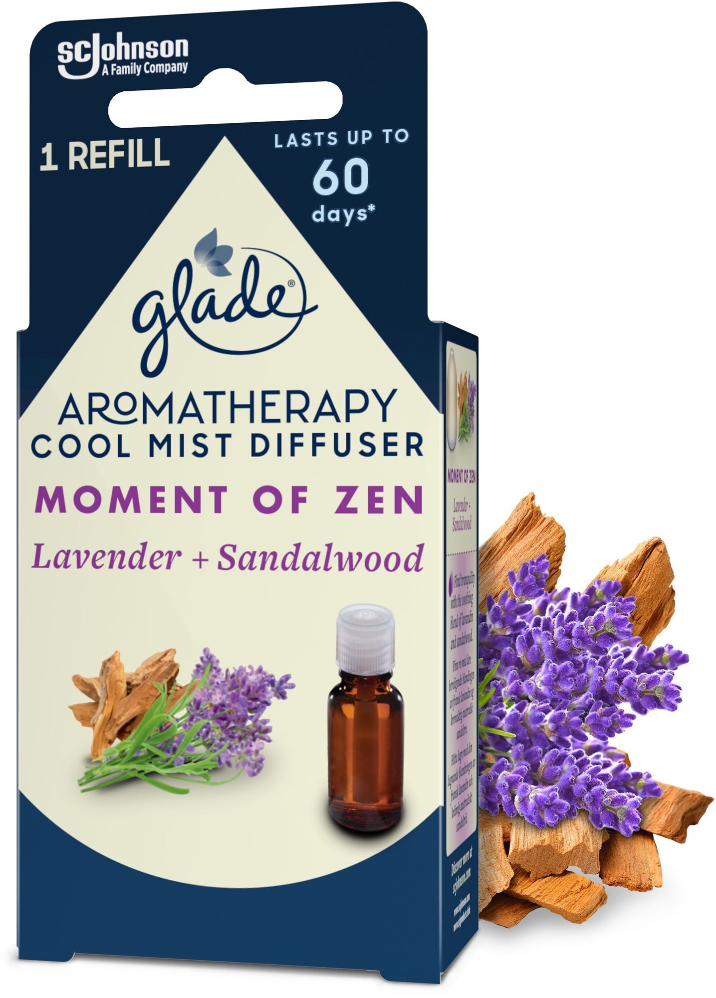 GLADE Aromatherapy Cool Mist Diffuser Moment of Zen utántöltő 17,4 ml