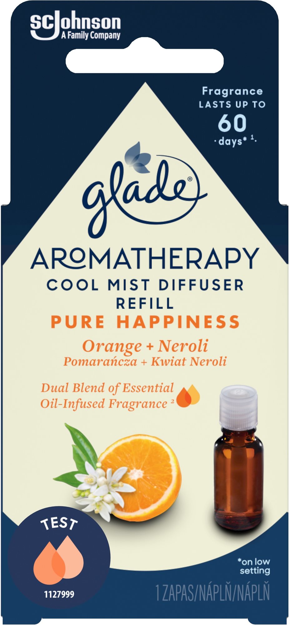 GLADE Aromatherapy Cool Mist Diffuser Pure Happiness utántöltő 17,4 ml