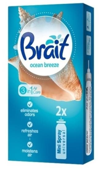 Légfrissítő BRAIT Ocean Breeze Mini Légfrissítő utántöltő 2× 10 ml