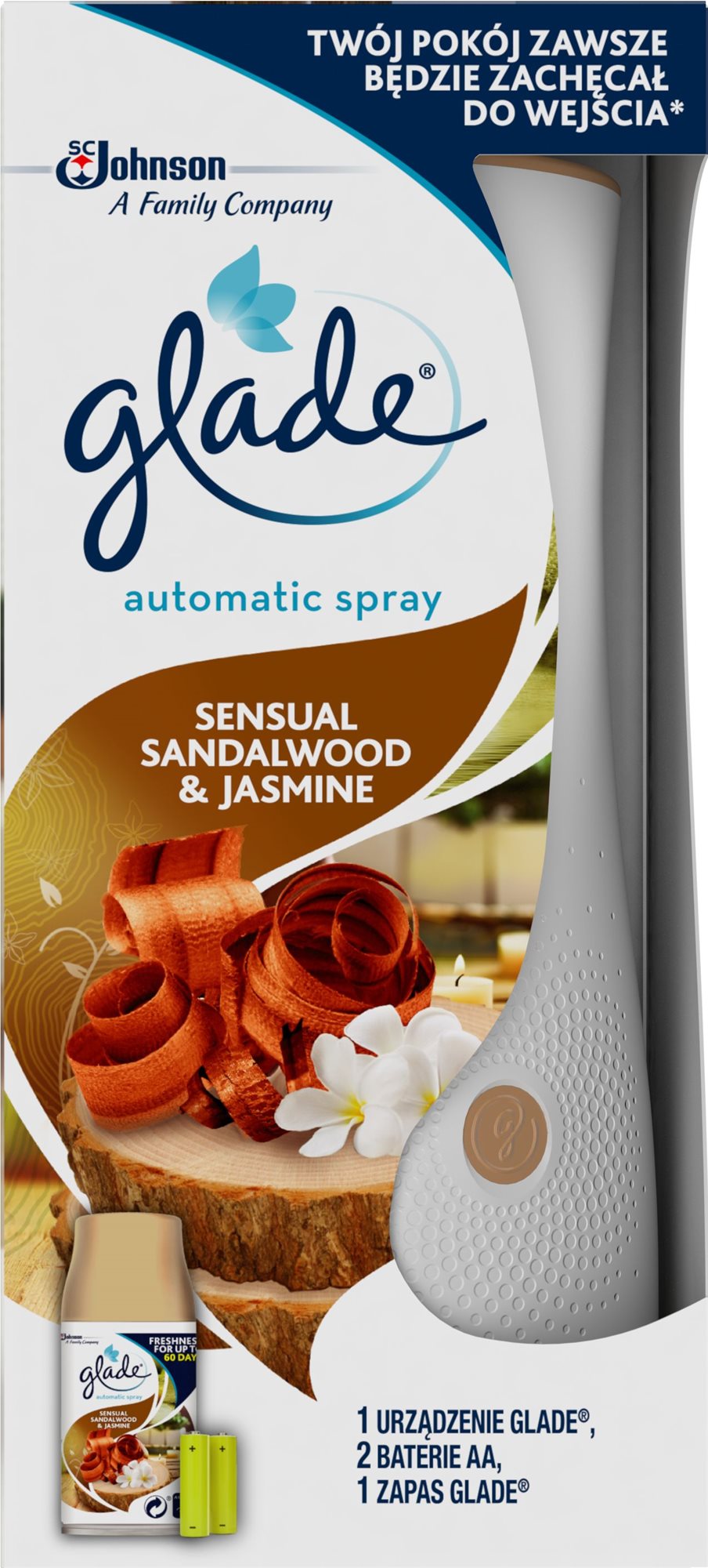 GLADE Automatic Spray Szantálfa & Jázmin készülék + utantöltő 269 ml