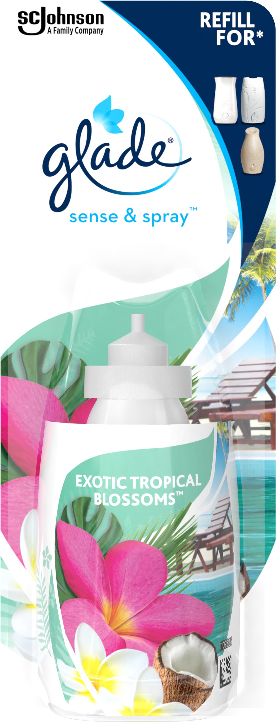 GLADE Sense&Spray Exotic Tropical Blossoms utántöltő 18 ml