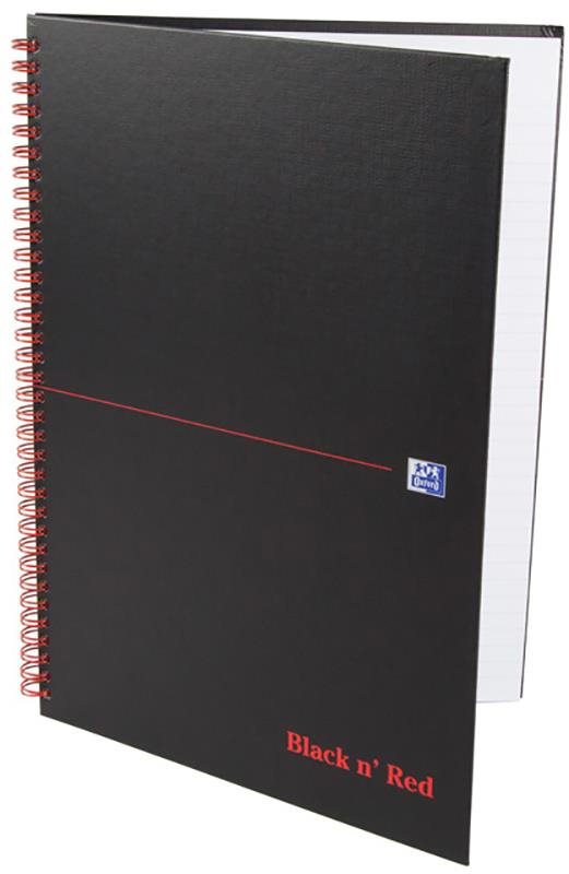 OXFORD Black n´ Red Notebook A4, vonalas - 70 lap