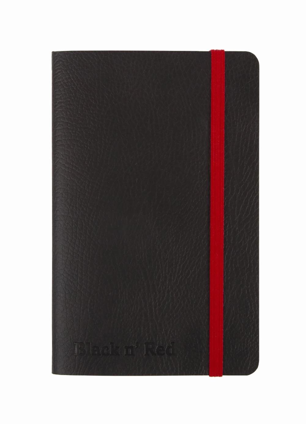 OXFORD Black n' Red Journal A6, vonalas, rugalmas borító - 72 lap