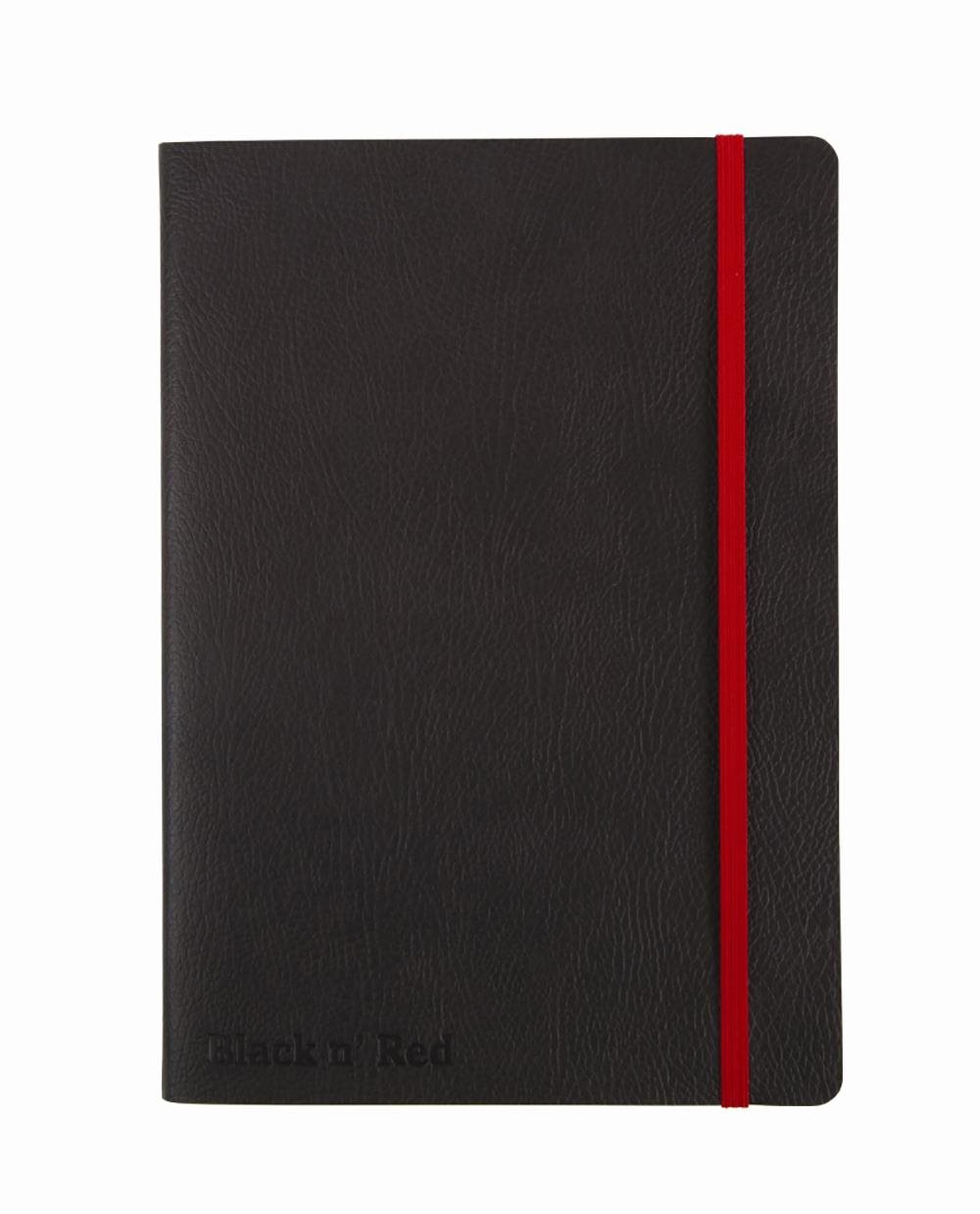 OXFORD Black n´ Red Journal A5, vonalas, rugalmas borító - 72 lap