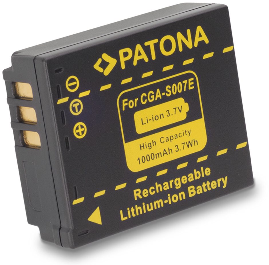 PATONA Panasonic CGA-S007E Li-Ion 1000mAh Li-Ion