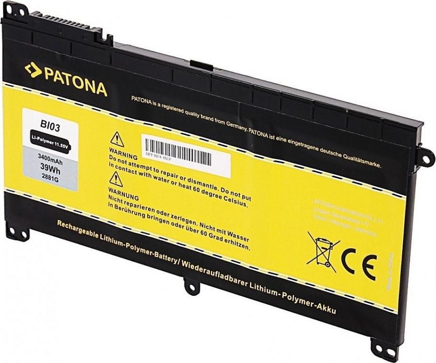 Patona akku HP Pavilion x360 13 serie laptophoz 3400 mAh Li-Pol 11,55 V BI03XL