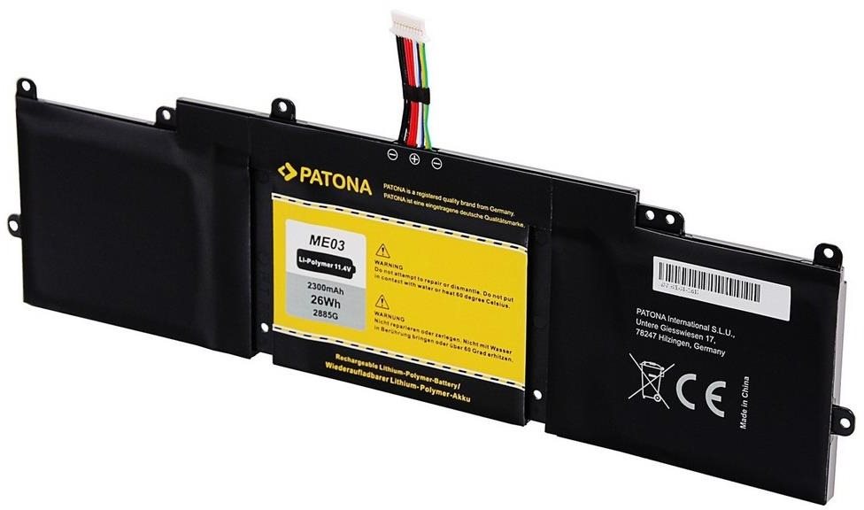Patona a HP Stream 11/Stream 13 3400mAh Li-Pol 11,4V ME03XL számára