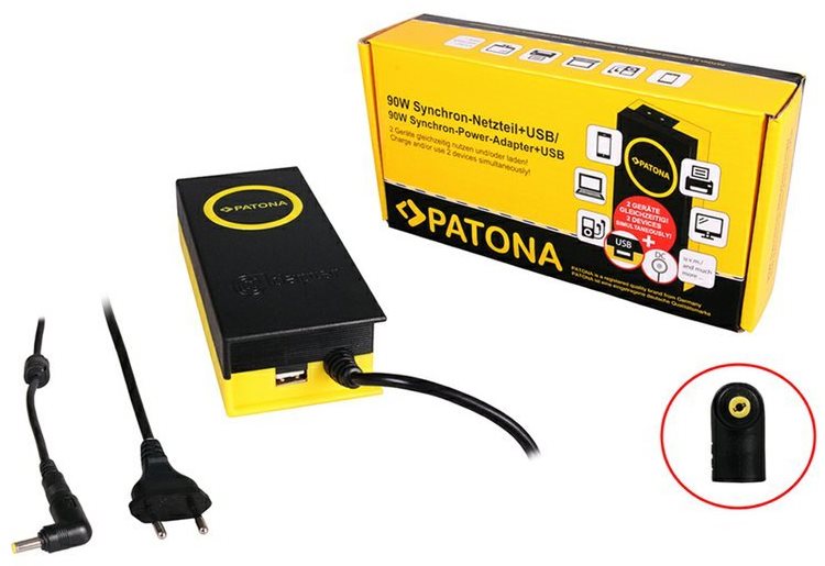 PATONA laptophoz /19 V/4,7 A 90 W/4,8x1,7 mm-es csatlakozó / + USB kimenet