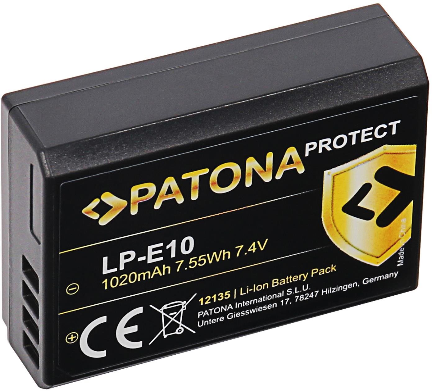 PATONA a Canon LP-E10-hez 1020 mAh Li-Ion Protect