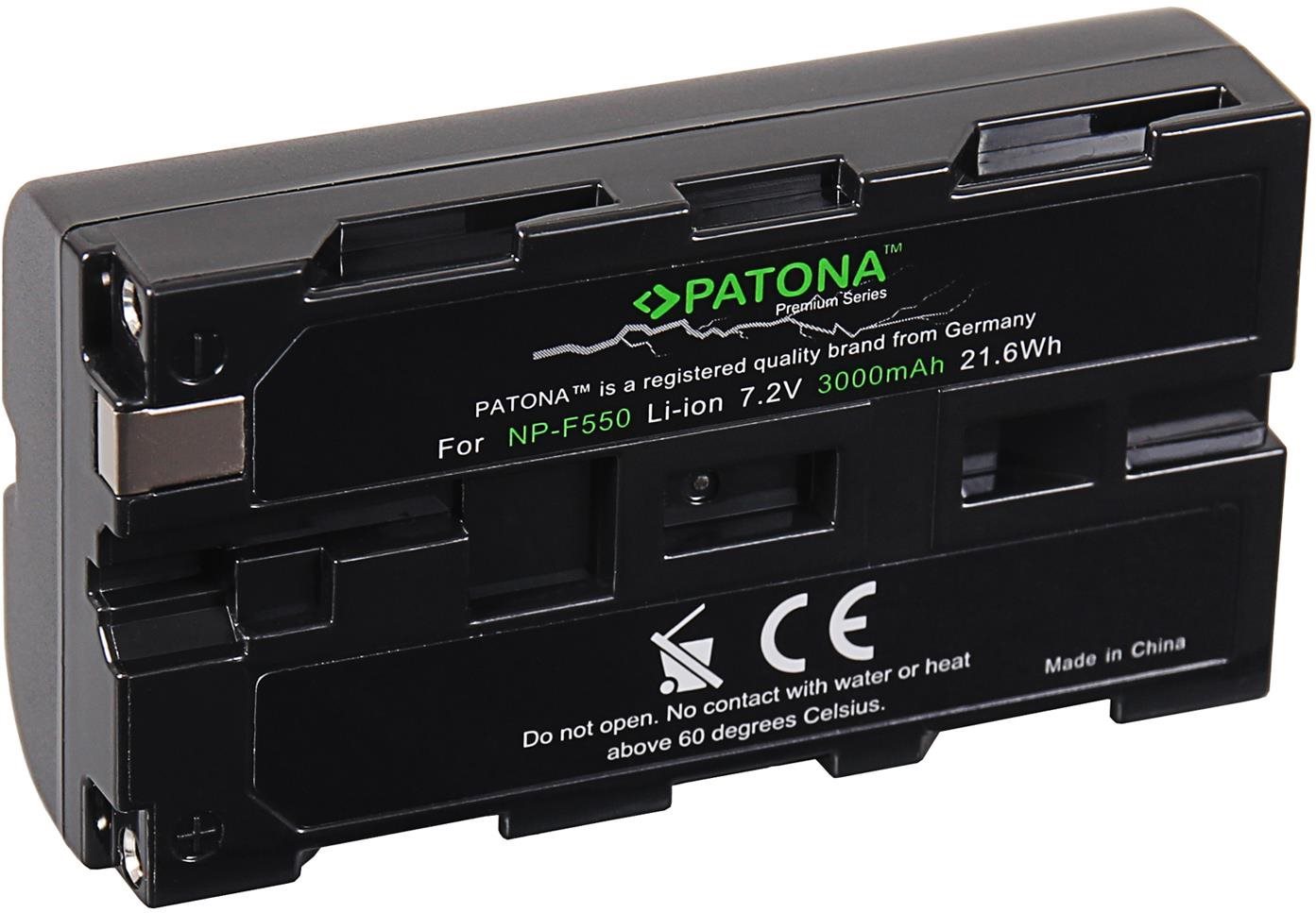 PATONA akkumulátor a Sony NP-F550 készülékhez, 3000mAh Li-Ion 7,2V Premium