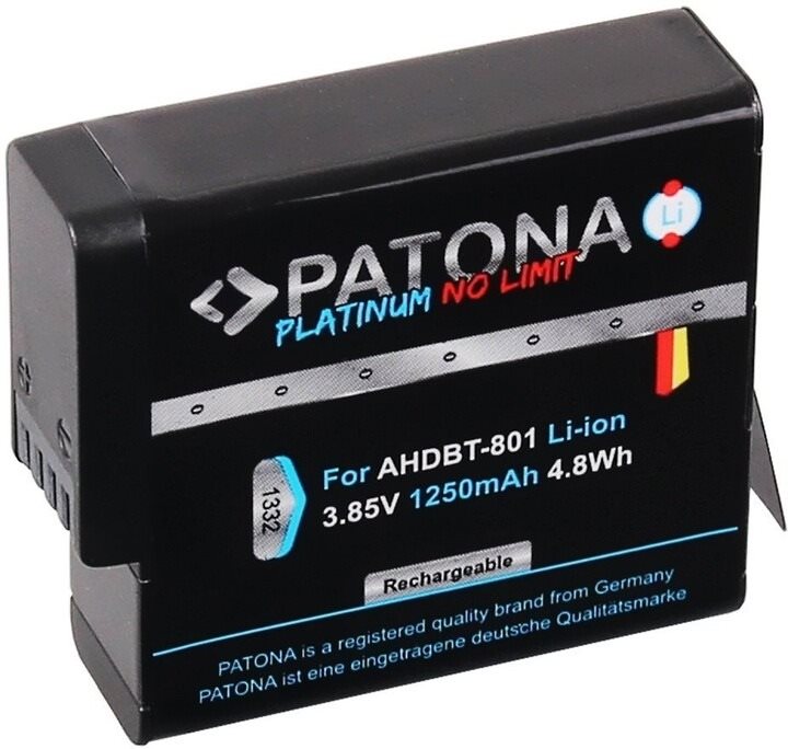 PATONA a GoPro Hero 5/6/7/8-hoz 1250 mAh Li-Ion Platinum