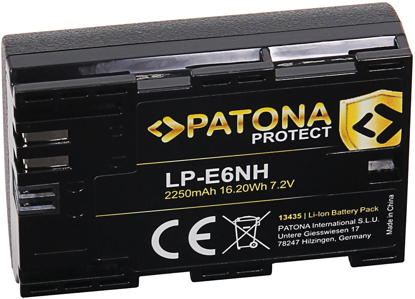 PATONA a Canon LP-E6NH 2250mAh Li-Ion Protect EOS R5/R6 készülékhez