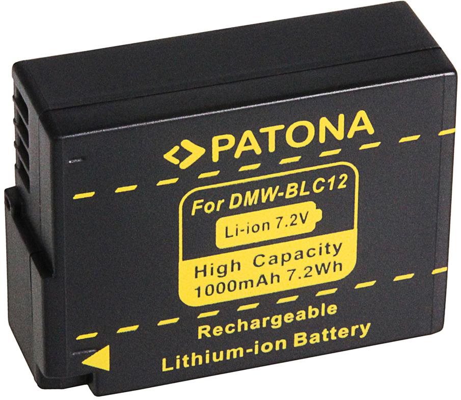 PATONA a Panasonic DMW-BLC12 1000mAh Li-Ion 7.2V-hoz infochip-pel