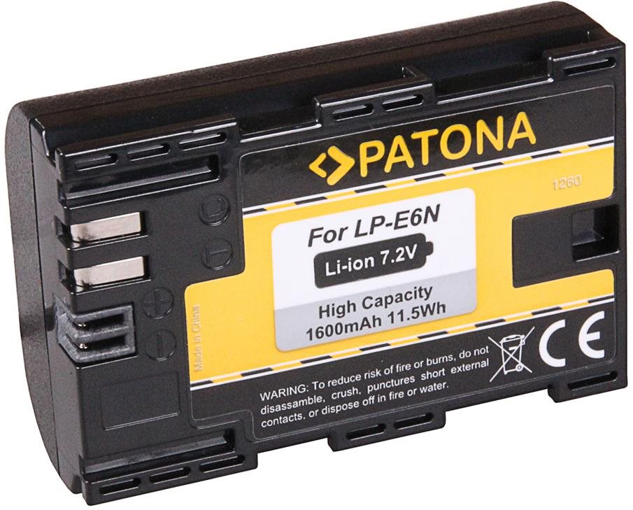 PATONA Canon LP-E6/LP-E6N 1600mAh Li-Ion 7,2V