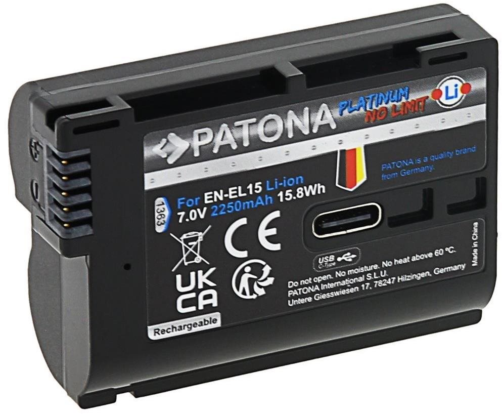 PATONA akkumulátor Nikon EN-EL15C 2250mAh Li-Ion Platinum USB-C töltéshez