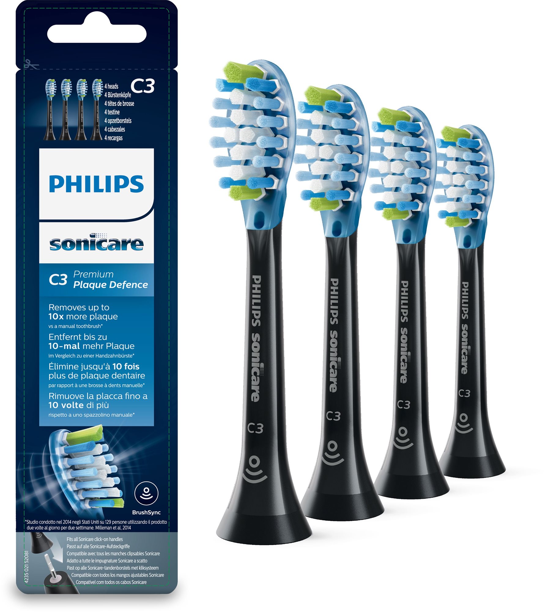 Elektromos fogkefe fej Philips Sonicare C3 Premium Plaque Defence HX9044/33