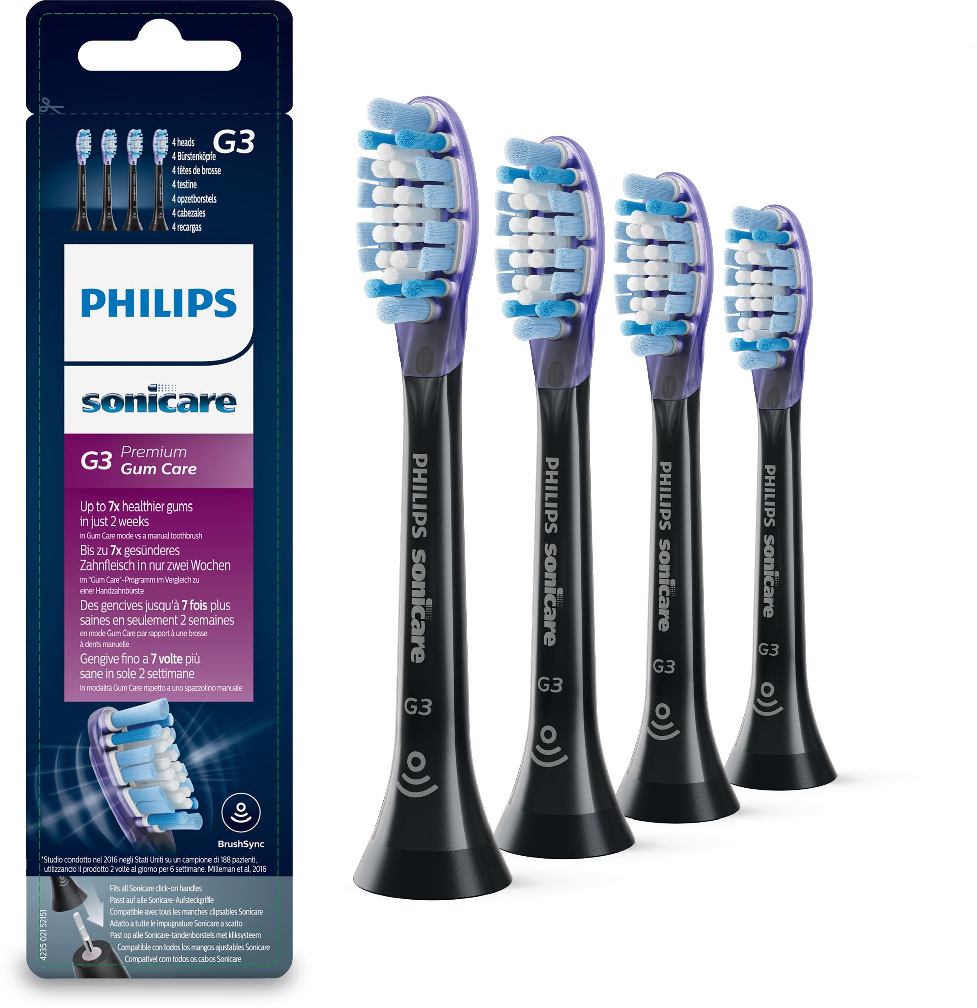 Elektromos fogkefe fej Philips Sonicare G3 Premium Gum Care HX9054/33