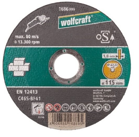 WOLFCRAFT - Kotouč řezací na kámen 115mm