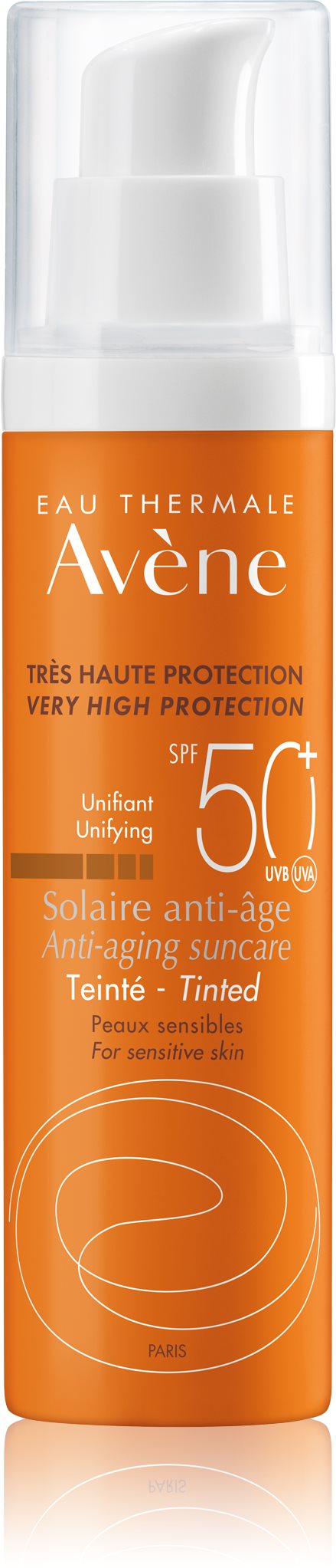 Napozókrém AVENE Sun tonizáló anti-age SPF 50+ érzékeny bőrre 50 ml